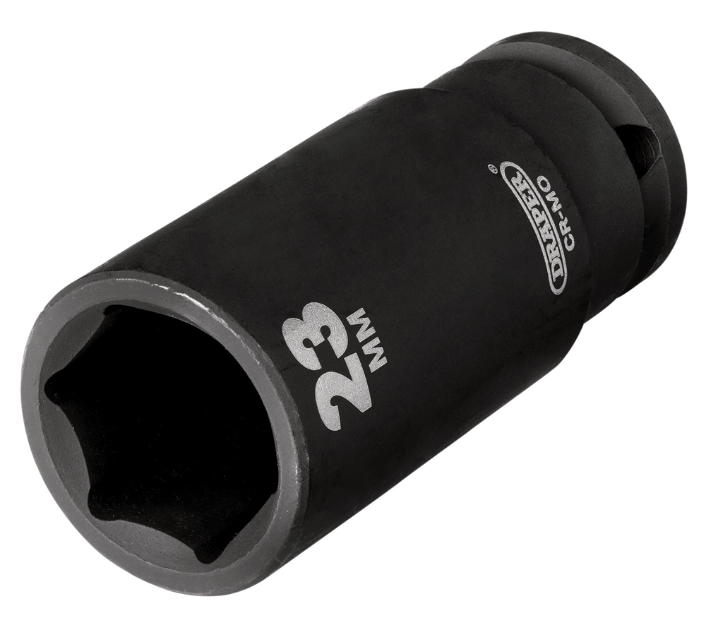 Draper 23MM IMPACT DEEP SOCKET 1/2DR 20192 20192 Hi-TORQÂ® Deep Impact Sockets
