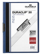 Load image into Gallery viewer, Durable DURACLIP 30 Sheet Document Clip File Folder | 25 Pack | A4
