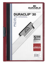 Load image into Gallery viewer, Durable DURACLIP 30 Sheet Document Clip File Folder | 25 Pack | A4
