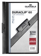 Load image into Gallery viewer, Durable DURACLIP 60 Sheet Document Metal Clip File Folder | 25 Pack | A4
