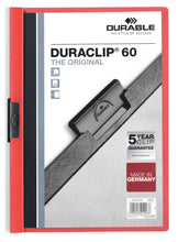 Load image into Gallery viewer, Durable DURACLIP 60 Sheet Document Clip File Folder | 25 Pack | A4
