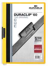 Load image into Gallery viewer, Durable DURACLIP 60 Sheet Document Metal Clip File Folder | 25 Pack | A4
