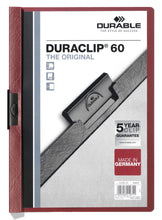 Load image into Gallery viewer, Durable DURACLIP 60 Sheet Document Clip File Folder | 25 Pack | A4
