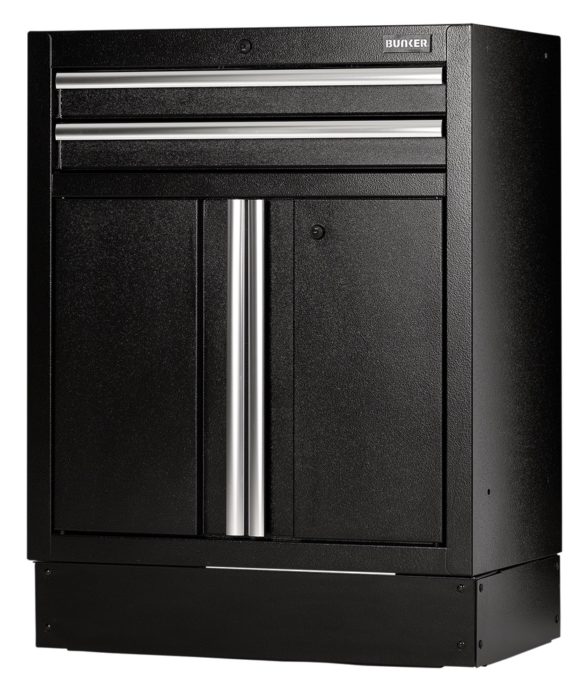 Draper 2 DRAWER 2 DOOR BASE UNIT Modular Floor Cabinet, 2 Drawer, 2 Door, 680mm