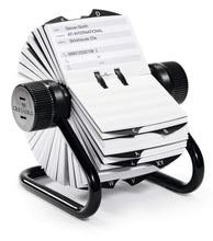 Load image into Gallery viewer, Durable TELINDEX Rotary Address Card Holder | 500 Cards &amp; A-Z Index
