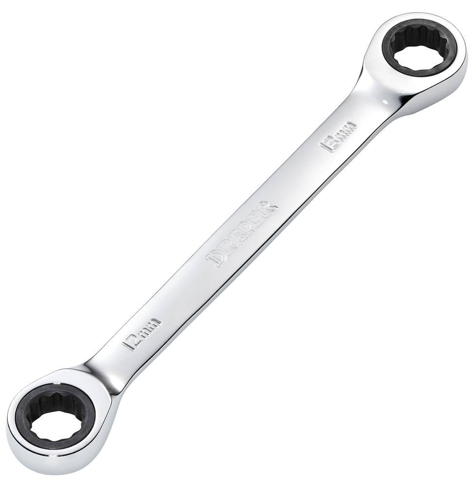 Draper 12X13 RATCHET RING SPANNER 27737 27737 HI-TORQÂ® Metric Double Ratchet Ring Spanner