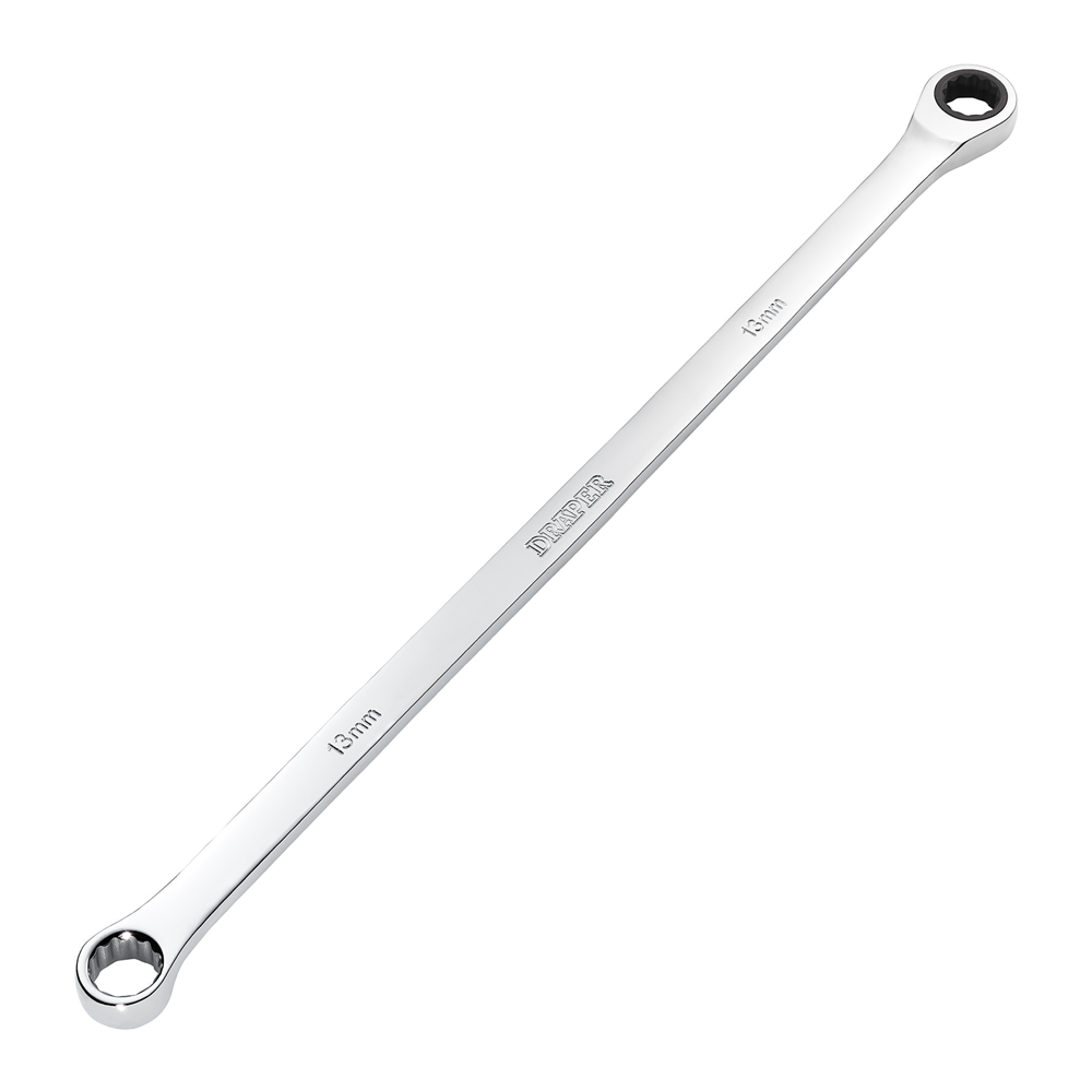 Draper 13MM LONG RATCHET RING SPANNER 27769 27769 HI-TORQÂ® Metric Extra-Long Double Ring Ratchet Spanner