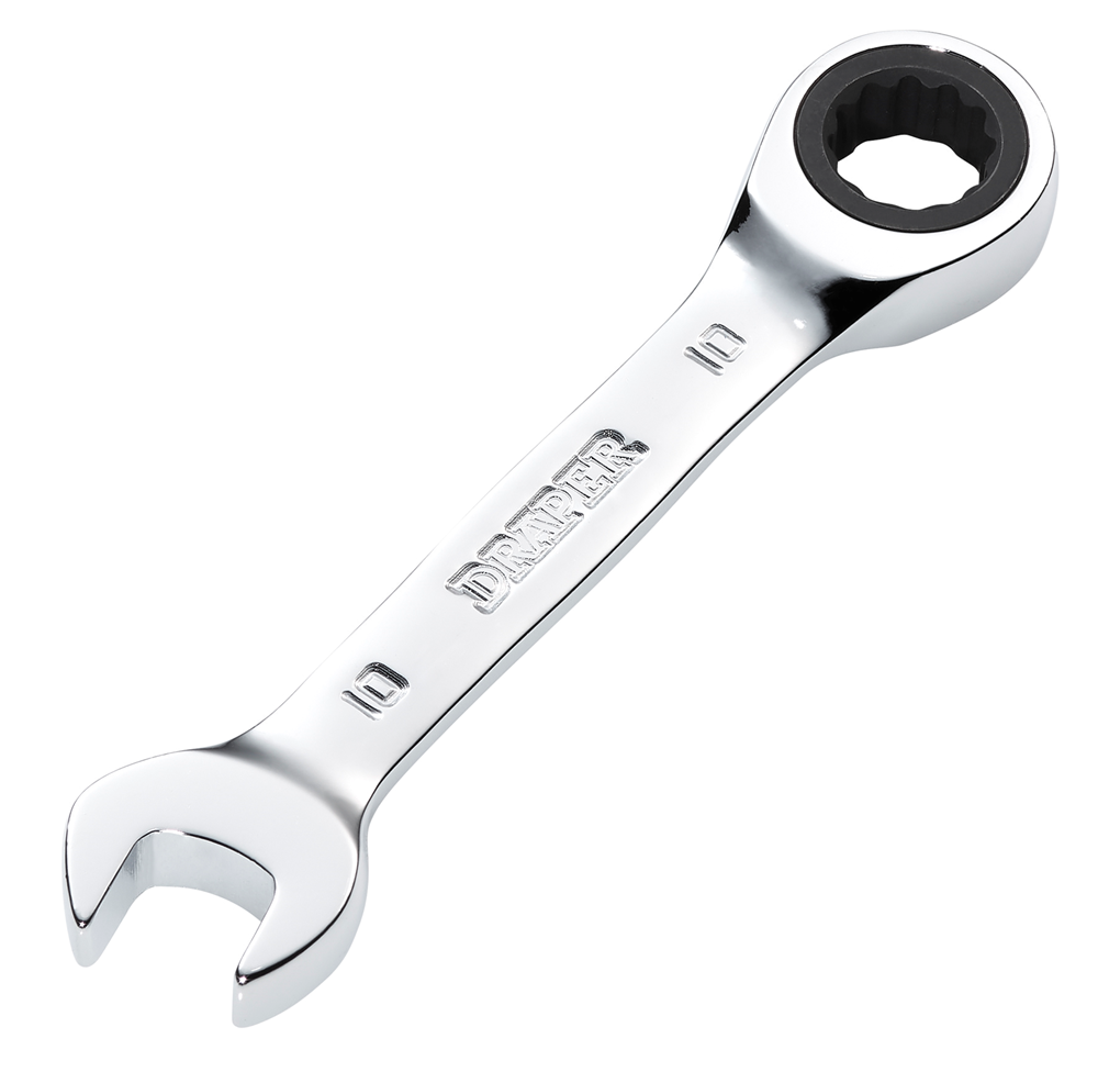 Draper 10MM STUBBY RATCHETING SPANNER 27865 27865 HI-TORQÂ® Metric Stubby Ratchet Combination Spanner