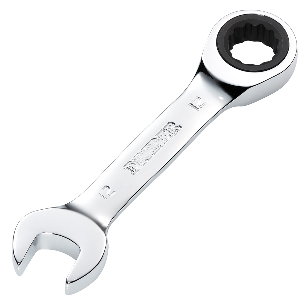 Draper 12MM STUBBY RATCHETING SPANNER 27890 27890 HI-TORQÂ® Metric Stubby Ratchet Combination Spanner