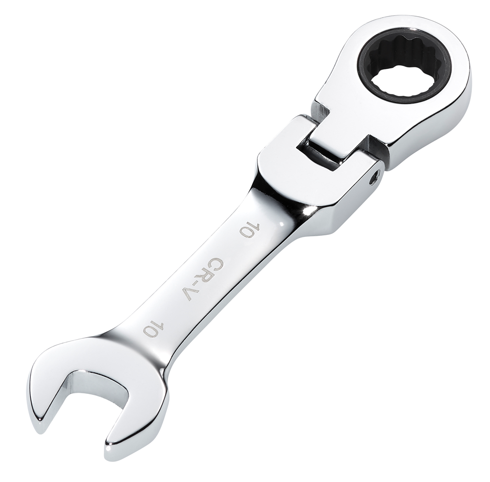 Draper 10MM STUBBY FLEX RACT. SPANNER 27965 27965 HI-TORQÂ® Metric Stubby Flexible Head Ratchet Combination Spanner