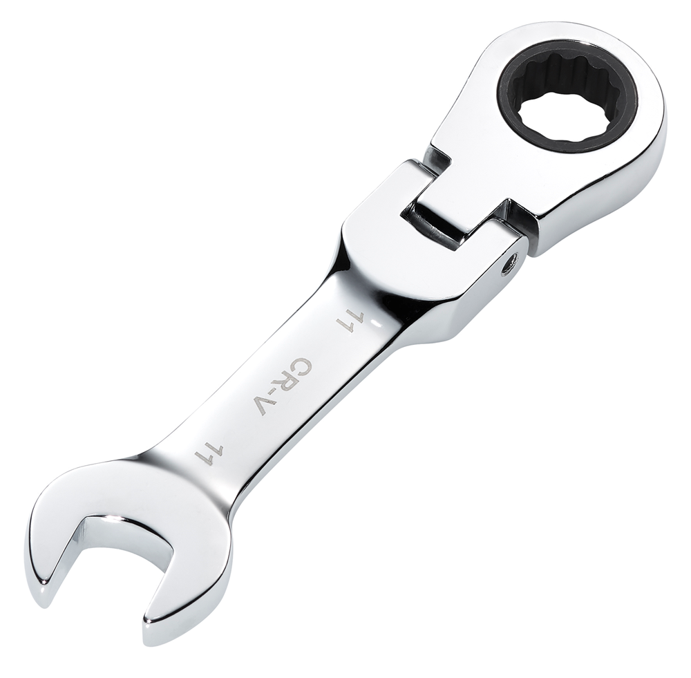 Draper 11MM STUBBY FLEX RACT. SPANNER 27966 27966 HI-TORQÂ® Metric Stubby Flexible Head Ratchet Combination Spanner
