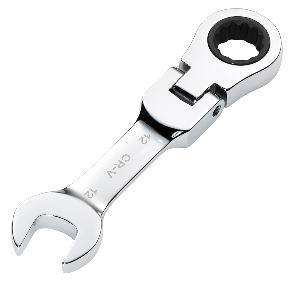 Draper 12MM STUBBY FLEX RACT. SPANNER 27968 27968 HI-TORQÂ® Metric Stubby Flexible Head Ratchet Combination Spanner