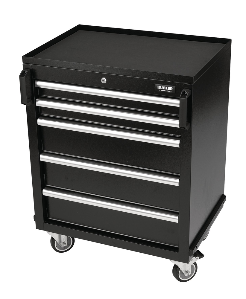 Draper 5 DRAWER TROLLEY 29792 BUNKERÂ® Modular 5 Drawer Mobile Cabinet, 646mm