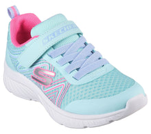 Load image into Gallery viewer, Skechers Microspec Plus Girls Shoe | Aqua/Pink | All Sizes
