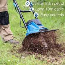 Load image into Gallery viewer, Hyundai HYT1050E Electric Garden Tiller 1050W 360mm Cultivator Rotavator

