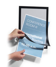 Load image into Gallery viewer, Durable DURAFRAME Self Adhesive Magnetic Signage Frame | 2 Pack | A4
