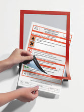 Load image into Gallery viewer, Durable DURAFRAME Self Adhesive Magnetic Signage Frame | 2 Pack | A4
