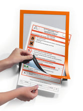 Load image into Gallery viewer, Durable DURAFRAME Self Adhesive Magnetic Signage Frame | 2 Pack | A4

