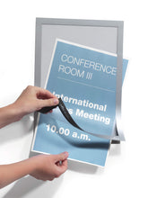 Load image into Gallery viewer, Durable DURAFRAME Self Adhesive Magnetic Signage Frame | 10 Pack | A4
