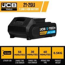 Load image into Gallery viewer, JCB 21-20LI Battery 18V 2.0Ah Li-Ion Power Tool Battery
