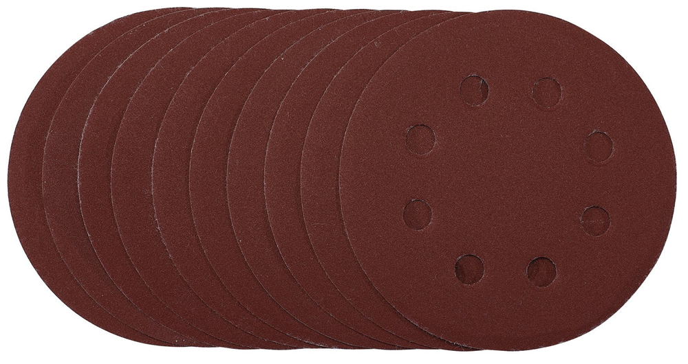 Draper 115MM SANDING DISC 240G 53501 53501 Sanding Discs, 115mm, Hook & Loop (Pack of 10)
