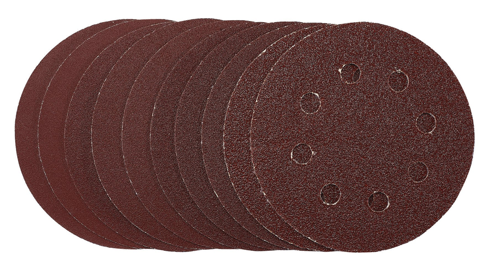 Draper 115MM SANDING DISC ASSRT 53510 53510 Sanding Discs, 115mm, Hook & Loop (Pack of 10)