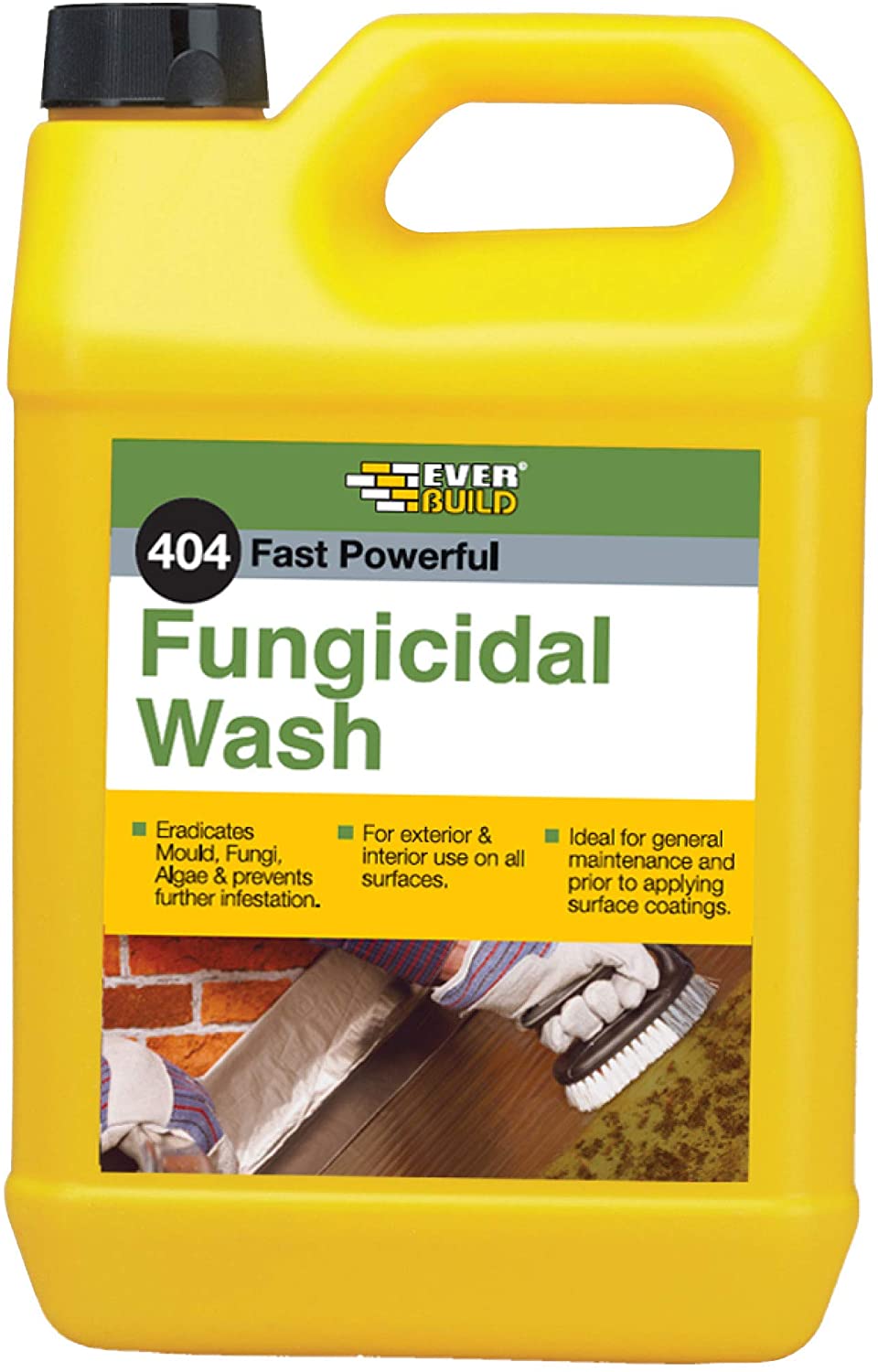 Everbuild 404 Fast Powerful Fungicidal Wash, 5 Litre Ideal for Decking and patio