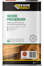 Load image into Gallery viewer, Everbuild 5 Litre Red Cedar Wood Preserver Treatment Solvent Free Stain
