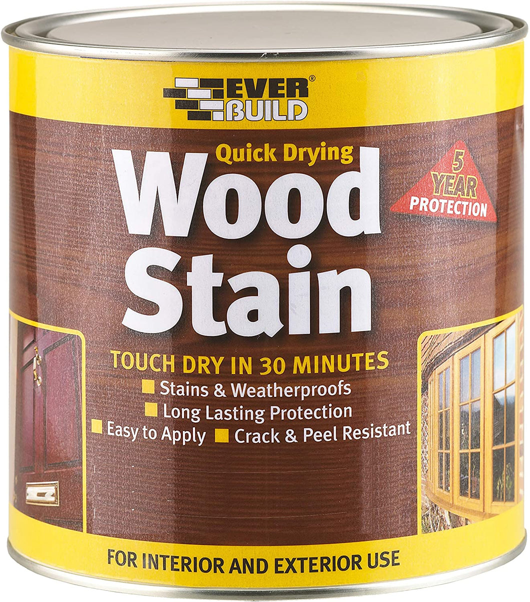 Everbuild Quick Drying Professional Solvent Free Wood Stain Nat Oak 2.5 Litre