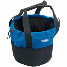 Load image into Gallery viewer, DRAPER 02984 - 14 Pocket Bucket-Shaped Bag Ideal for Builders &amp; Gardeners Blue
