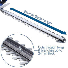 Load image into Gallery viewer, Hyundai HYHT680E Electric Hedge Trimmer 680W 610mm Corded Hedge Cutter Garden Trimmer
