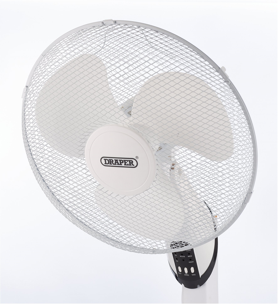 Draper 16 WALL MOUNTED FAN & REMOTE 70975 70975 230V Oscillating Wall Mounted Fan with Remote Control, 16