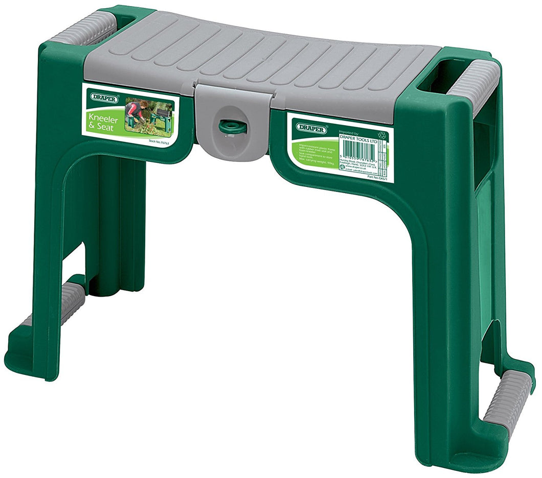 Draper 76763 Portable Garden Kneeler Chair Seat Gardening Knee Pad Stool Toolbox