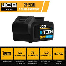 Load image into Gallery viewer, JCB 21-50LI Battery 18V 5.0Ah Li-Ion Power Tool Battery
