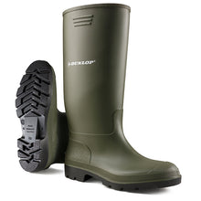 Load image into Gallery viewer, Dunlop - DUNLOP PRICEMASTOR Wellington Boot BLACK GREEN WHITE (380PP)
