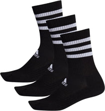 Load image into Gallery viewer, Adidas Cushion Crew Sock 3 Pack - White/Grey/Black- All Sizes
