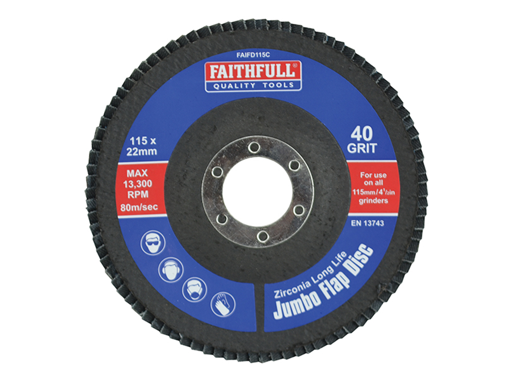 Faithfull FAIFD115C Flap Disc 115mm Coarse |