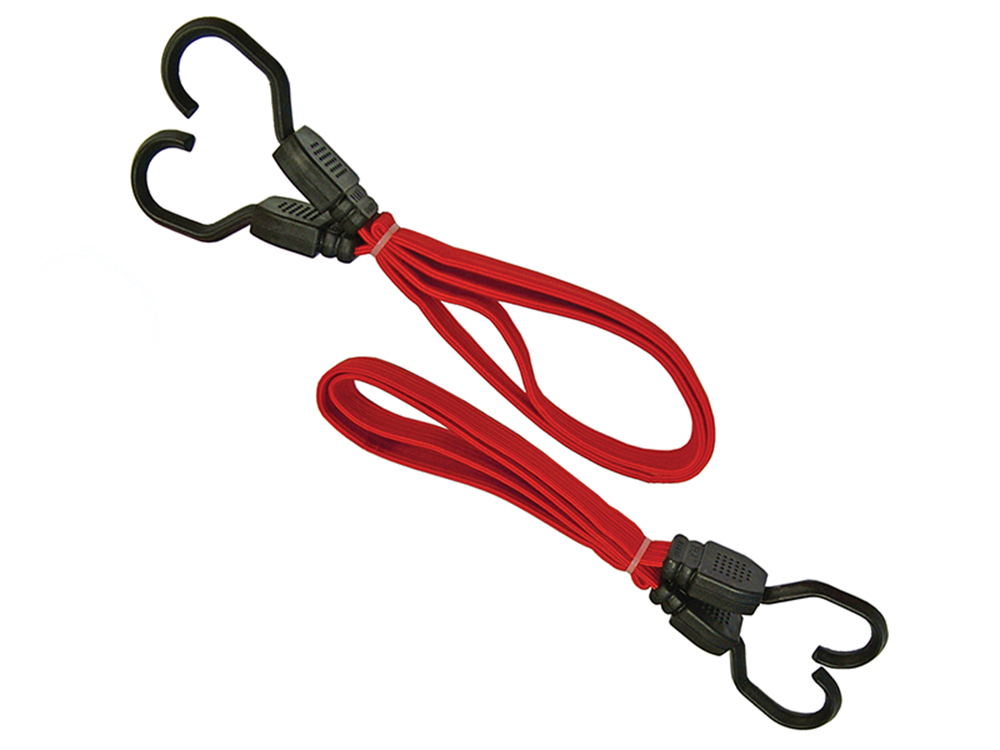 Faithfull FAITDBUNG30 Flat Bungee Cord 76cm (30in) Red 2 Piece |
