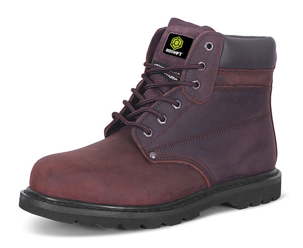 Beeswift - GOODYEAR WELT SAFETY WORK BOOT ALL SIZES - Brown