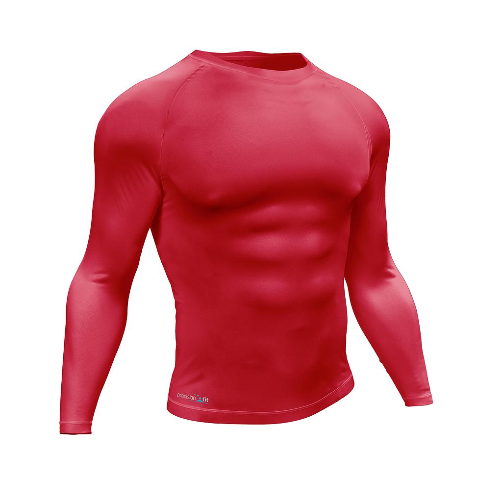 Precision Essential Baselayer Long Sleeve Shirt Junior Red M Junior 26-28