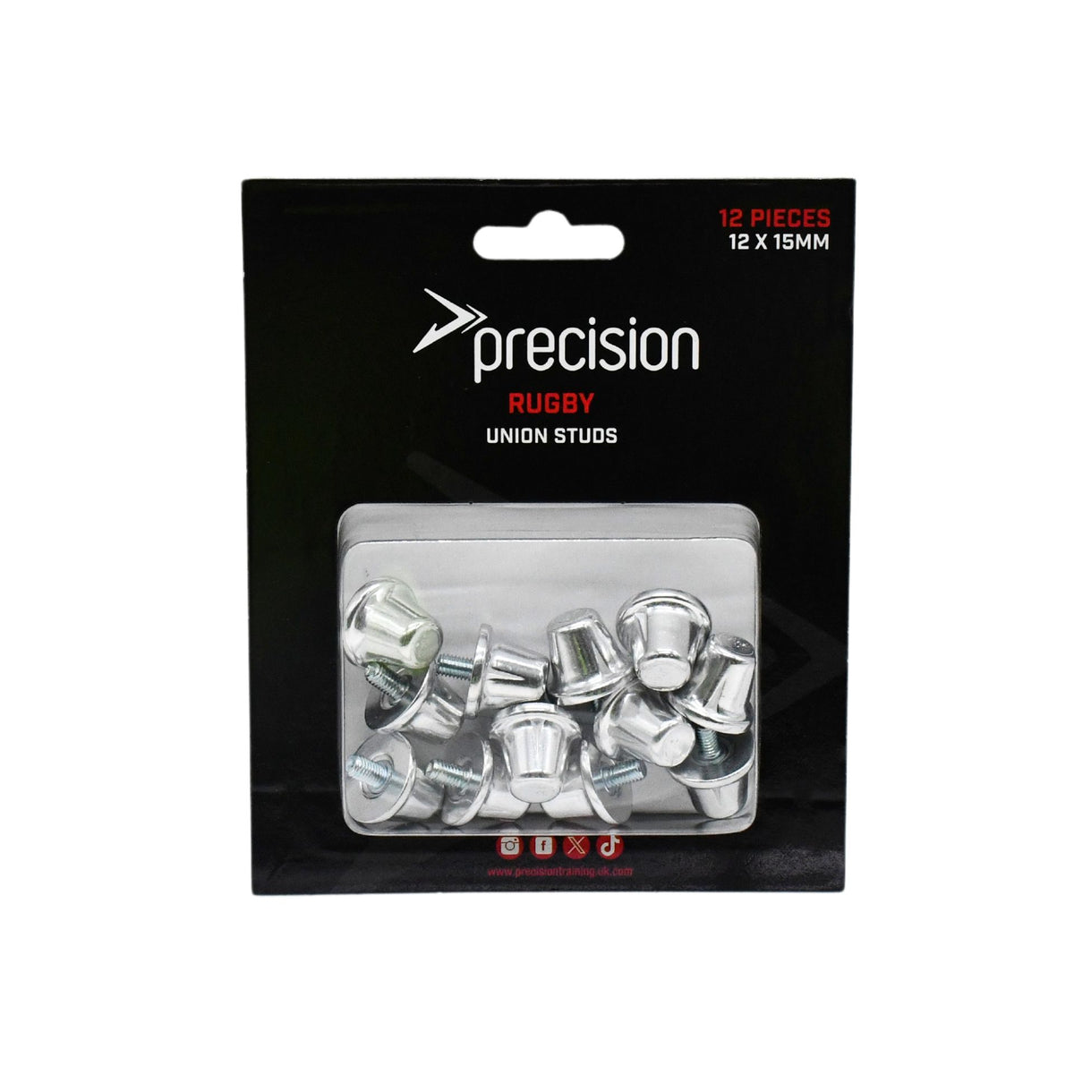 Precision Set of 12 Rugby Union Studs (Single) 15mm – weedfabricdirect