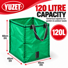 Load image into Gallery viewer, 120 Litre Yuzet Huge Heavy Duty Commercial Grade garden bag waste rubble
