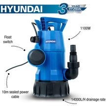 Load image into Gallery viewer, Hyundai HYSP1100CD Electric Water Pump Clean Dirty Water 14000L/h 10m Head 1100W Transfer Pump Drainage Pump
