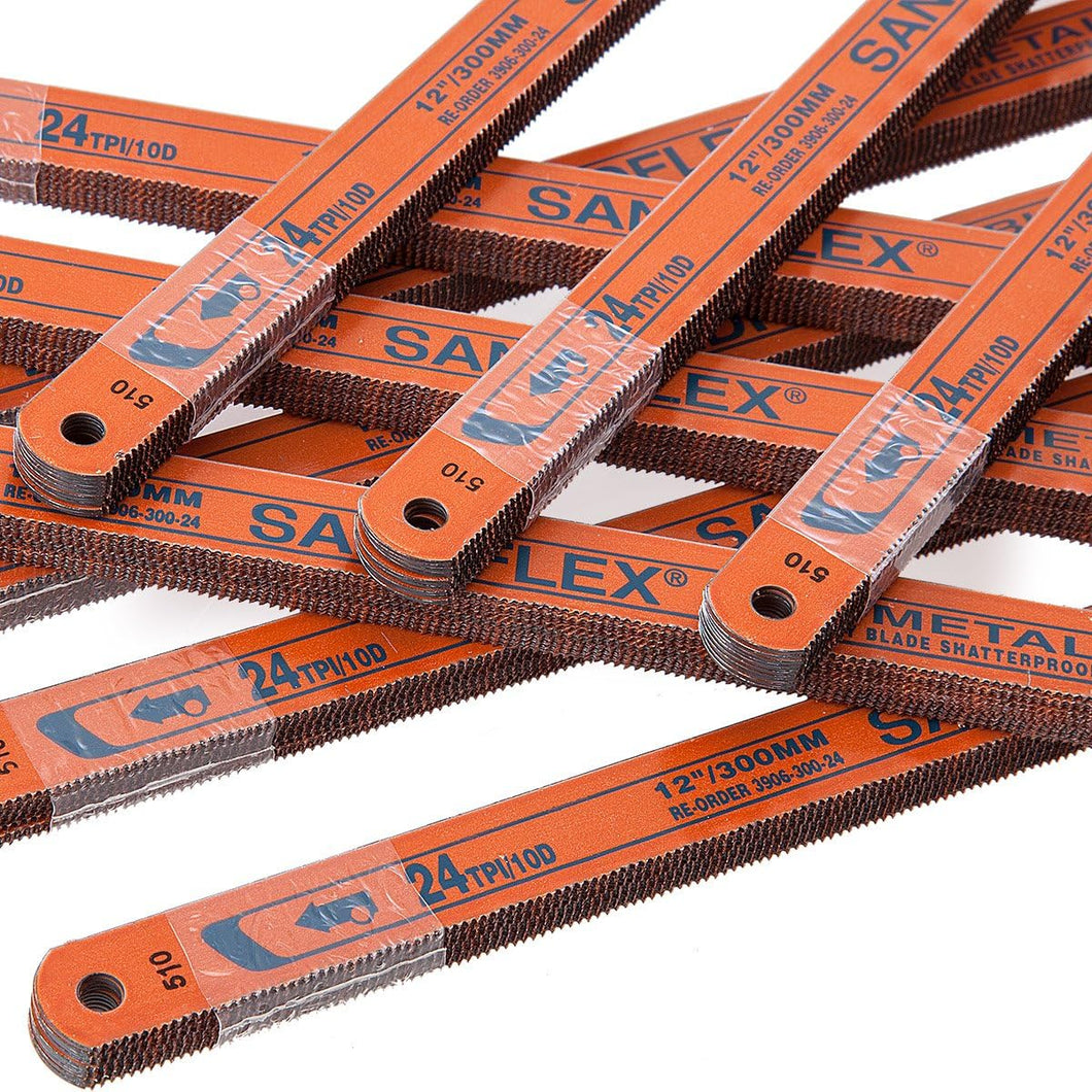 Bahco 3906-300-24-100 3906 Sandflex® Hacksaw Blades 300mm (12in) x 24 TPI (Pack 100)