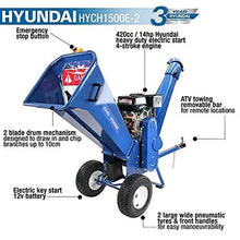 Load image into Gallery viewer, Hyundai HYCH1500E-2 Petrol Wood Chipper 420cc 4-Stroke Garden Shredder Mulcher
