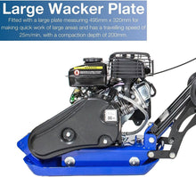 Load image into Gallery viewer, Hyundai HYCP5030 78.5cc Petrol Plate Compactor with Wheel Kit &amp; Paving Pad
