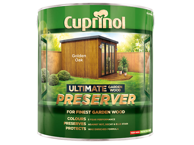 Cuprinol 5206089 Ultimate Garden Wood Preserver Golden Oak 4 litre