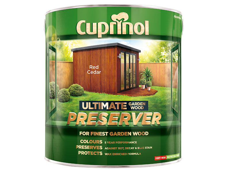 Cuprinol 5206120 Ultimate Garden Wood Preserver Red Cedar 4 litre