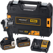 Load image into Gallery viewer, DeWalt McLaren XR Brushless Impact Driver 18V 2x5Ah Kit 1/4in F1 Edition
