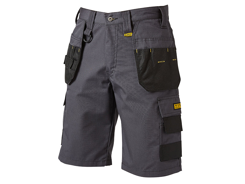 DEWALT CHEVERLEY SHORT 32W Cheverley Lightweight Grey Polycotton Shorts Waist 32in